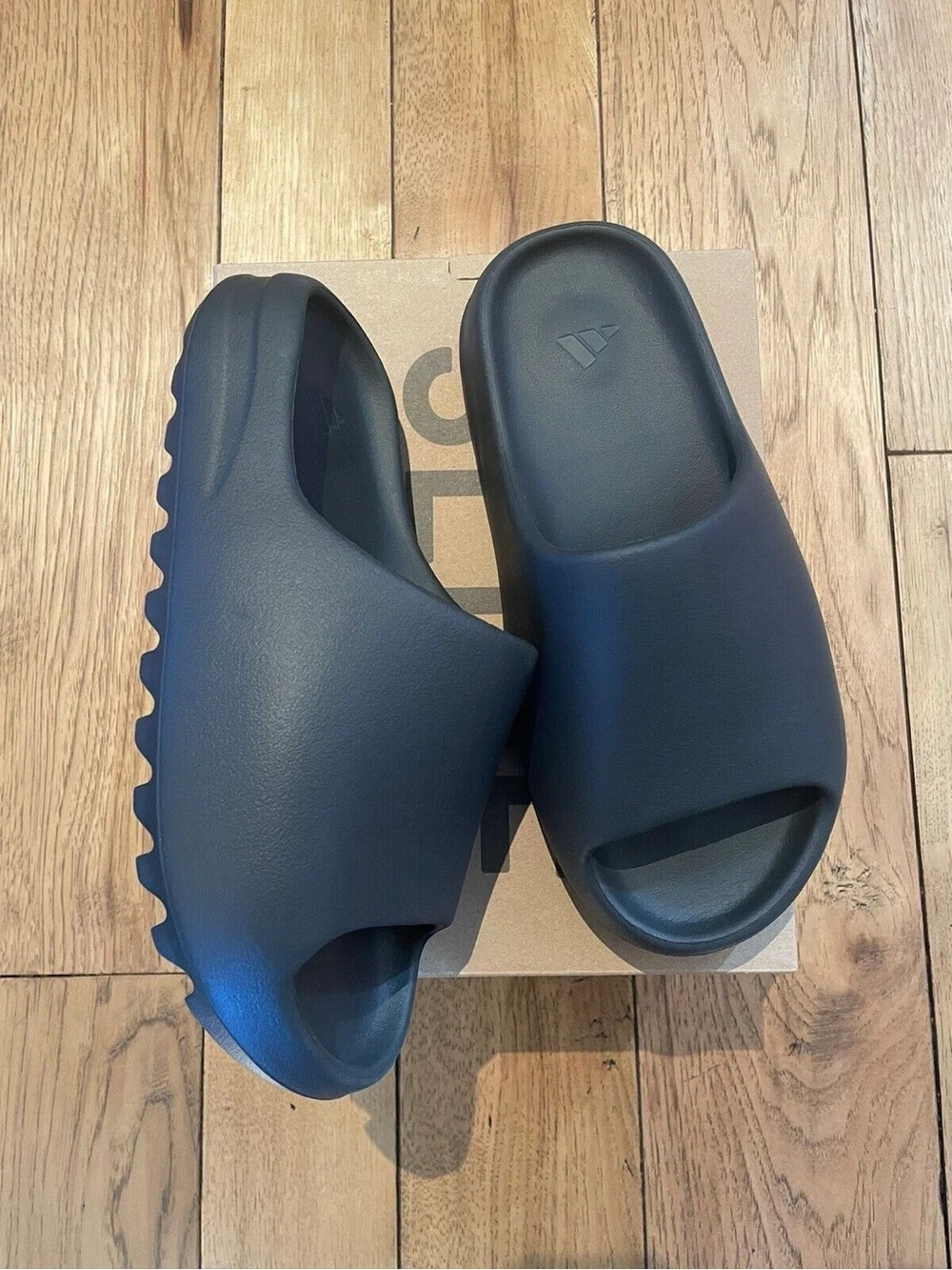 adidas Men’s Navy Slide Sandals - Minimal EVA Slip-Ons